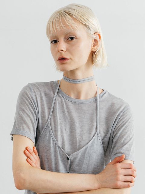 レイヤードカットトップス (グレー) LAYERED CUT TOPS (Gray) /  26SS