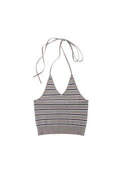 ニット ホルタービスチェ (グレー) knit halter bustier (Gray) /  26SS