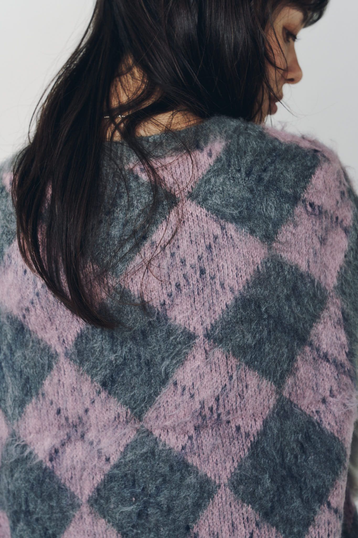 アーガイルニットベスト (ピンク) argyle knit vest (Pink) / 26AW