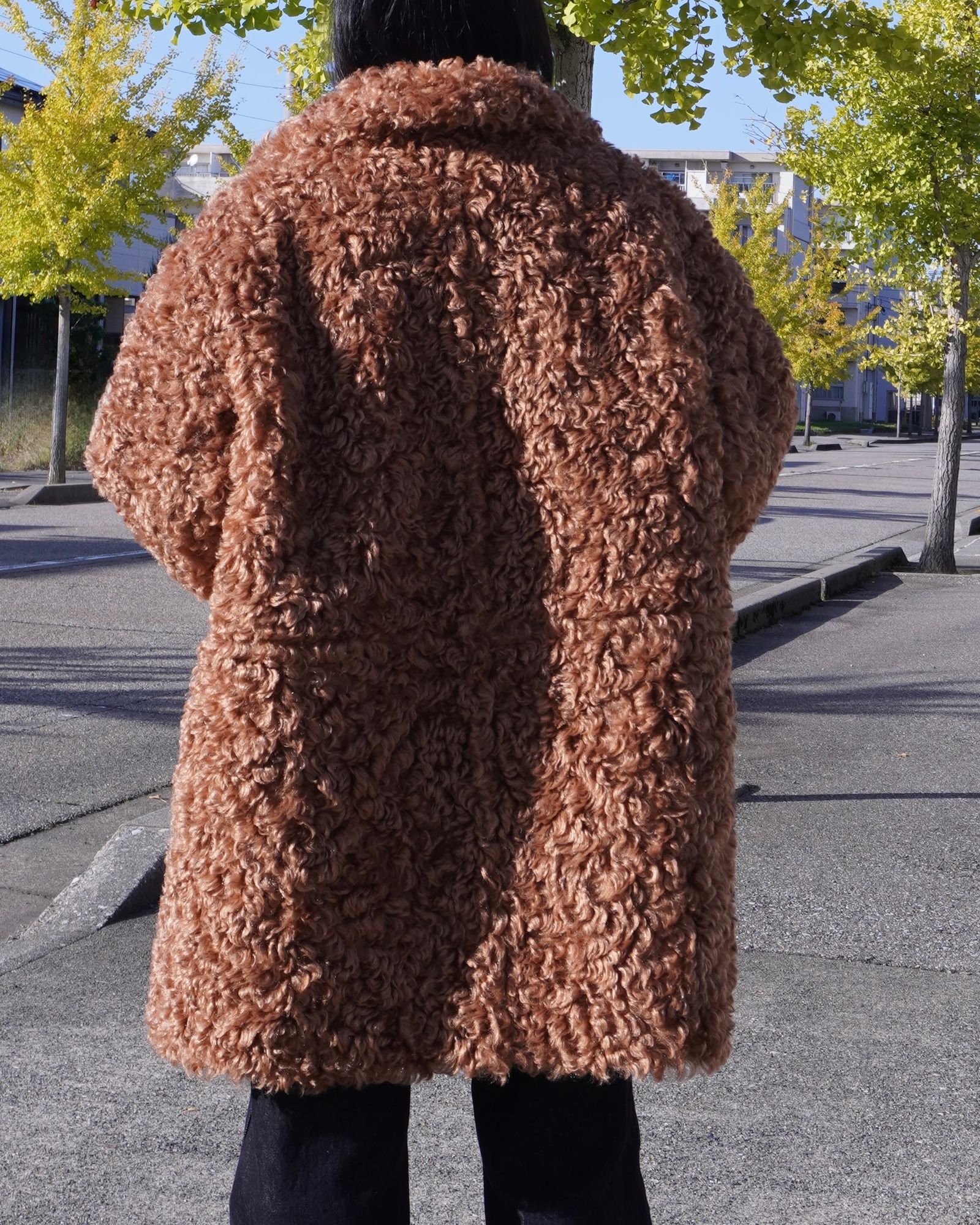 【25AW】Vintage Like Fake Mouton Reversible Coat (テラコッタ) / ヴィンテージライクムートン リバーシブルファーコート / エコファー / フェイクファー