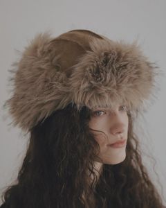 【先行予約】【26TH-16】ムートン調フライトキャップ (キャメル) Mouton Like Flight Cap (Camel) /  エコファー  /  フェイクファー 【受注期間6/14 23:59まで】