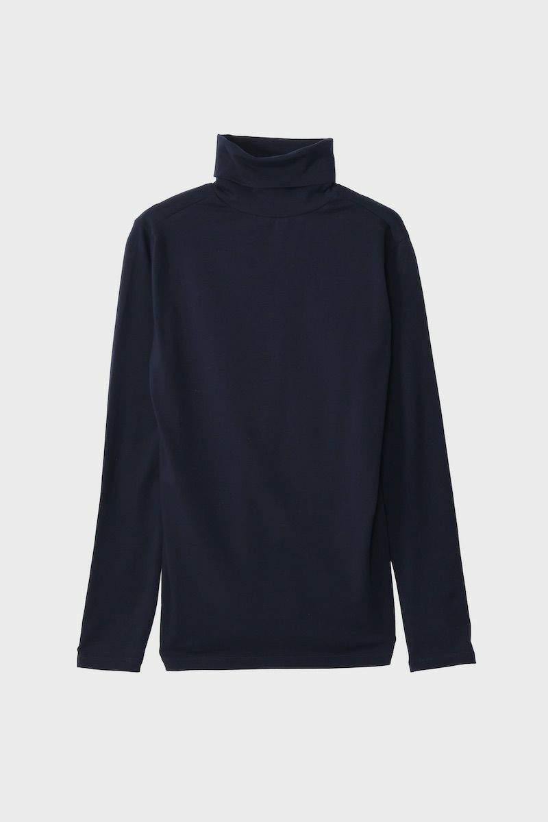 【残り1点】【メンズ】ORGANIC COTTON SPANDEX TURTLE BECK / オーガニックコットンタートルネックTシャツ (ネイビー)