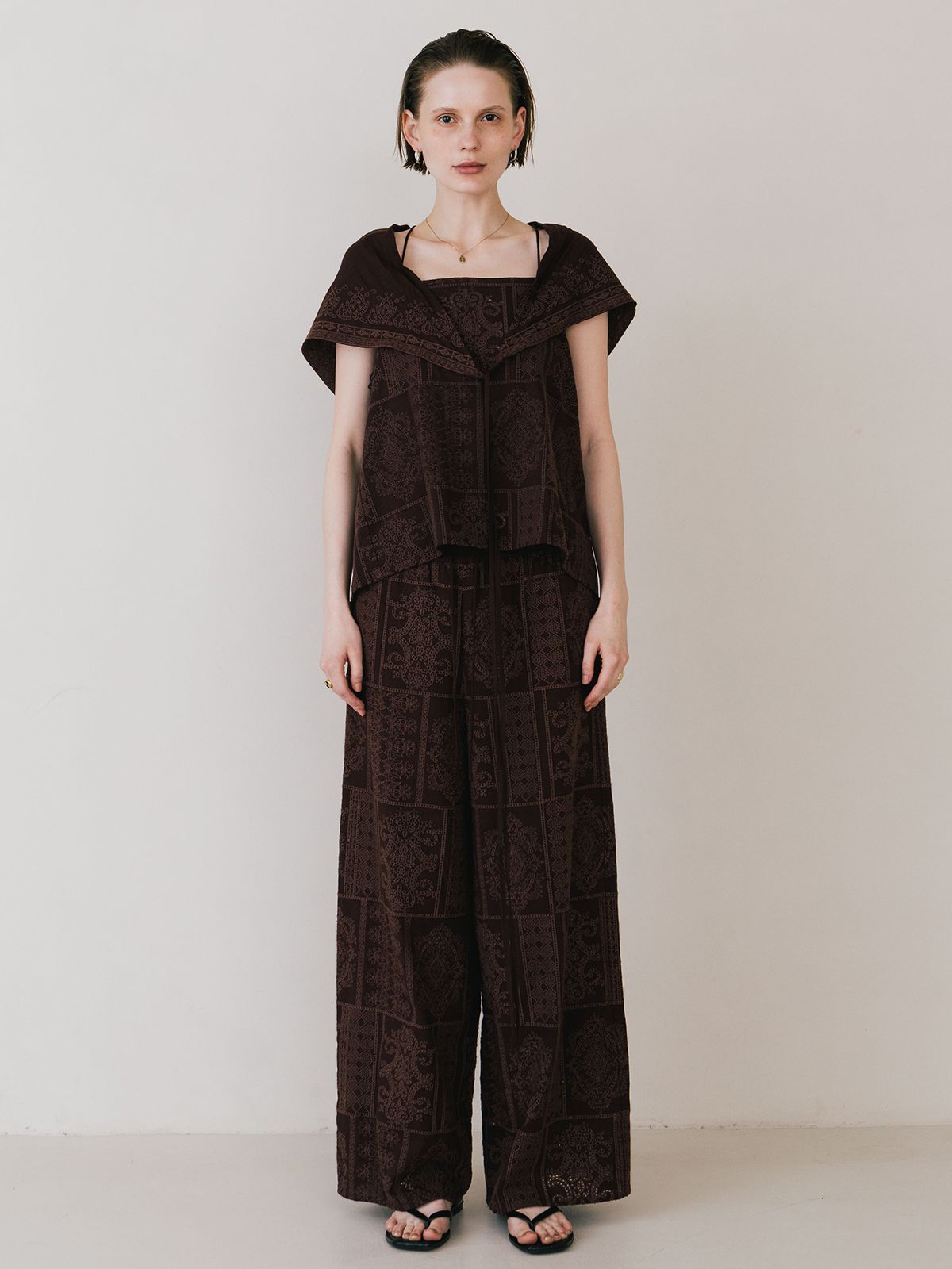 パンツ credona CUTWORK LACE PANTS CREDONA - 【25SS】CUTWORK LACE PANTS / カットワーク レース