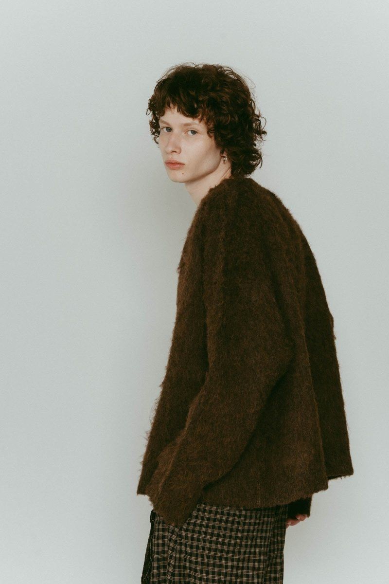 Vnack cardigan(unisex) / Vネックカーディガン (ブラウン) / 25AW