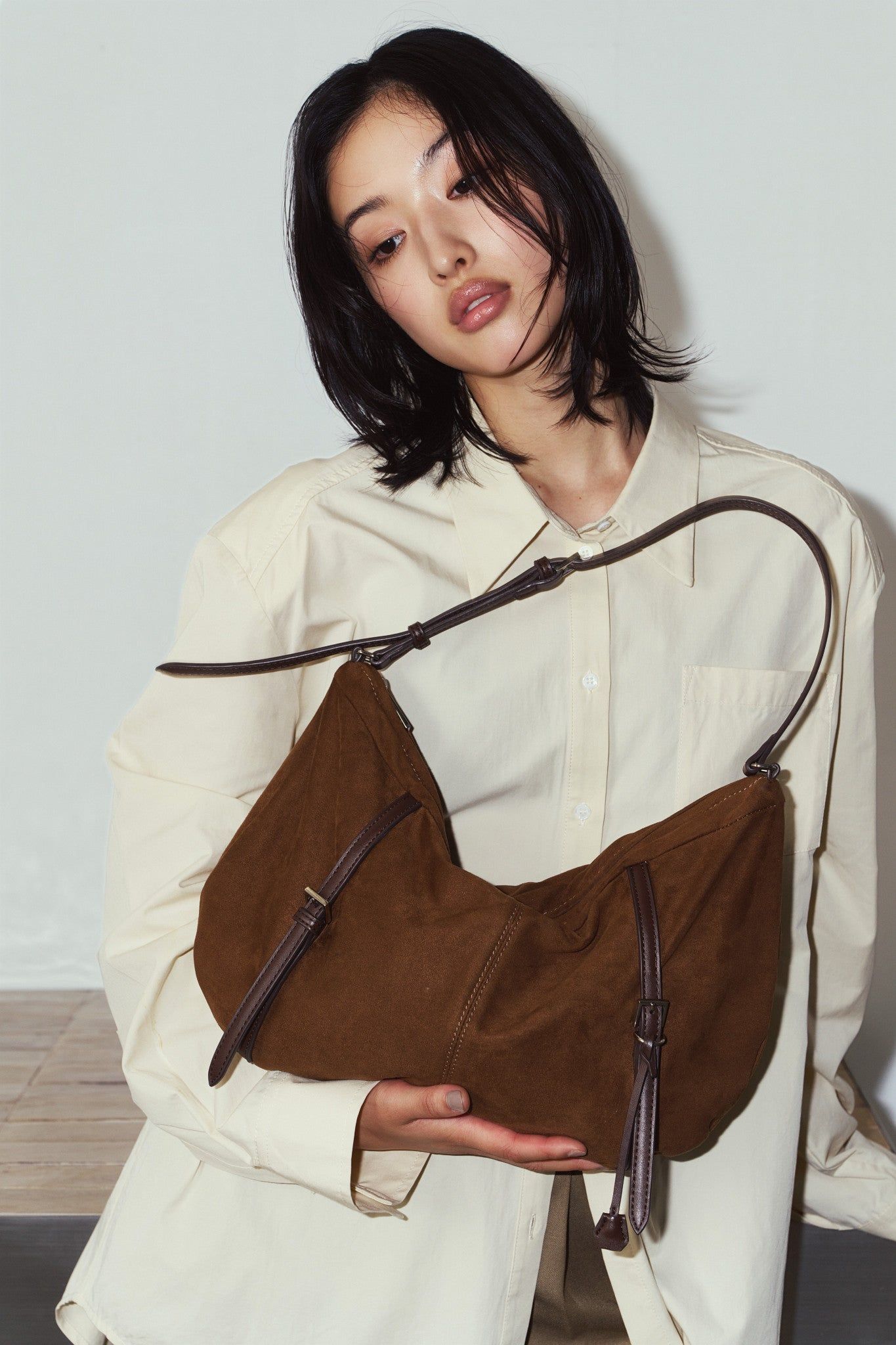 スエード ムーンバッグ (ブラウン) suede moon bag (Brown) / 26AW