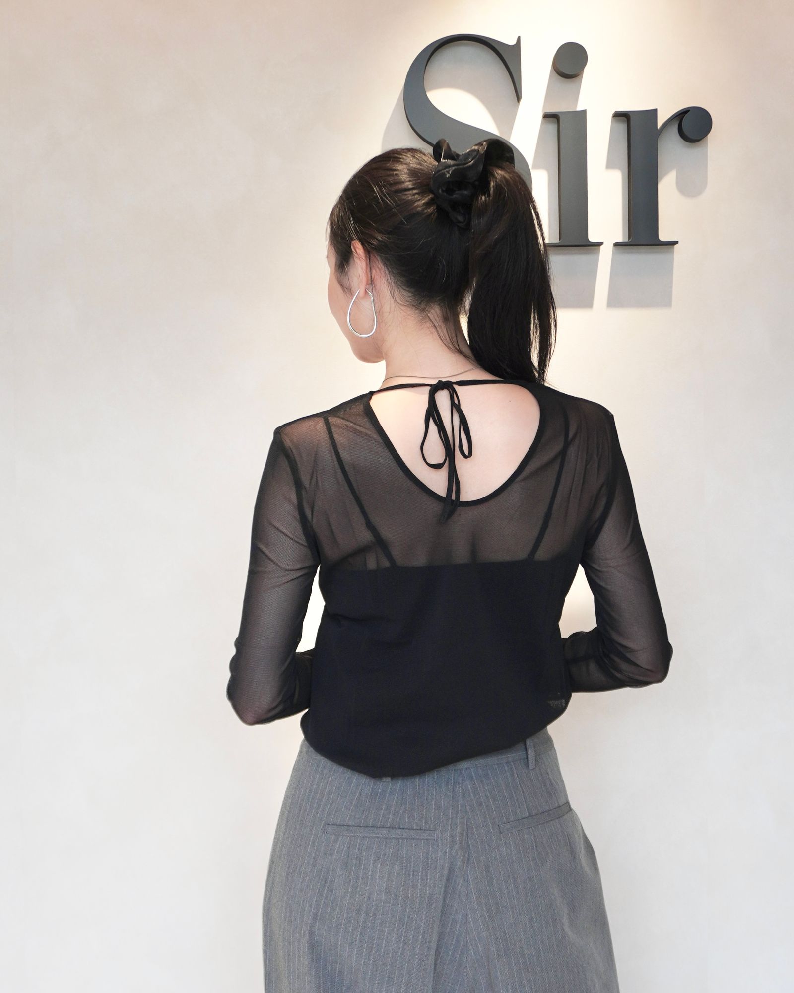 【25AW】2way Sheer Tops / 2ウェイ シアートップス (ブラック)