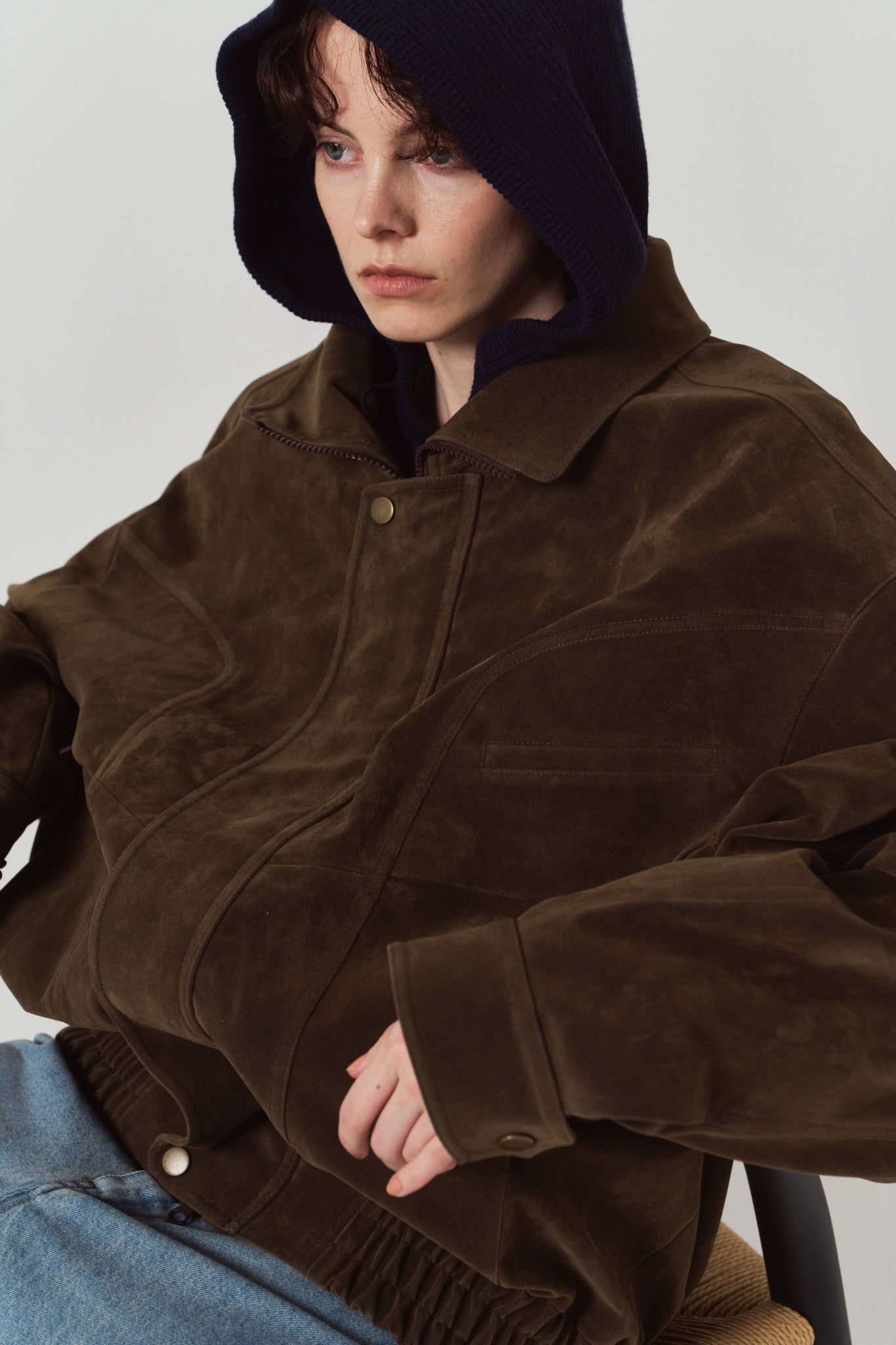 スエードブルゾン (ブラウン) suede blouson(unisex) (Brown) / 26AW