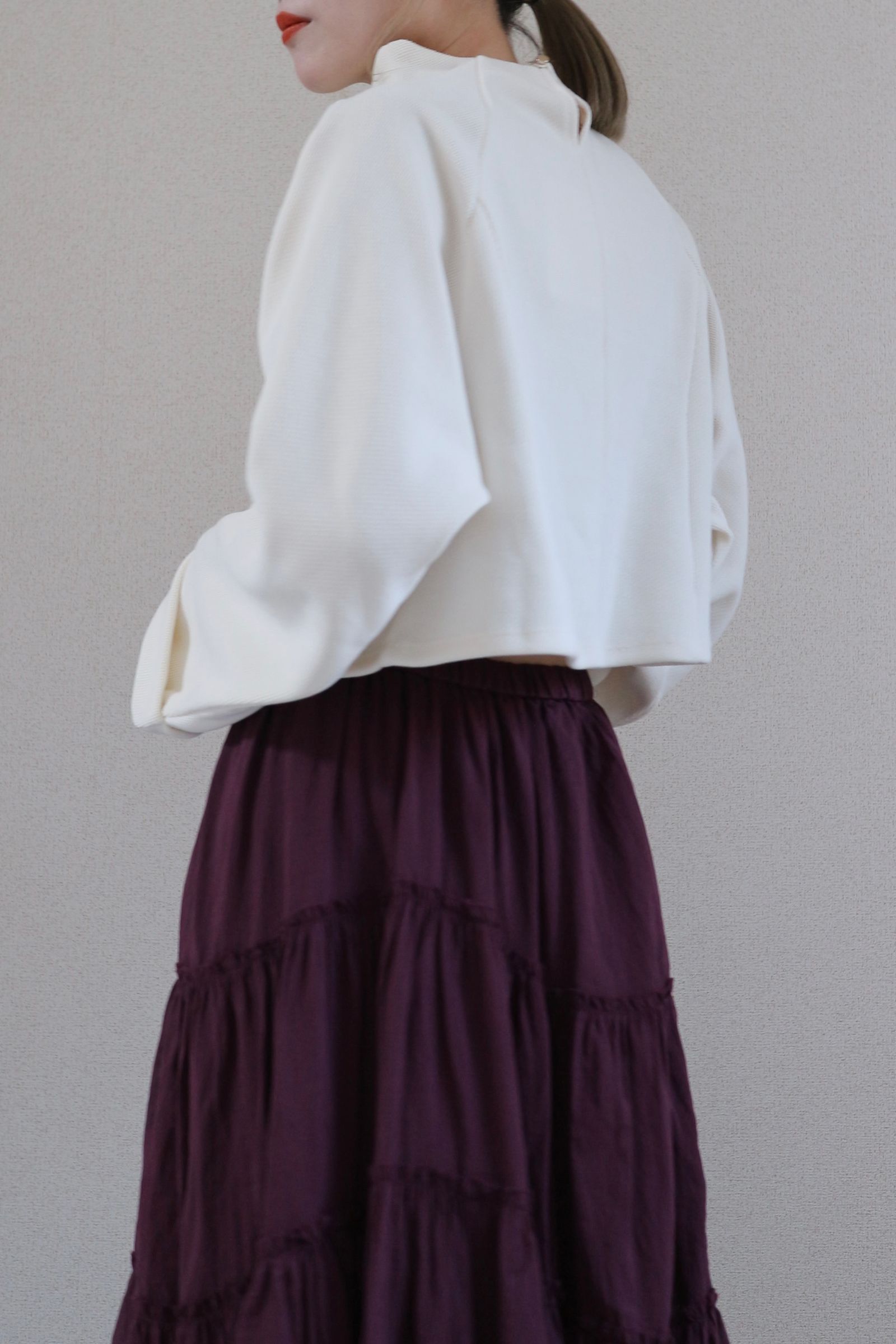 CAVEZA ROSSO - MOCKNECK CROPPED TOPS / モックネック