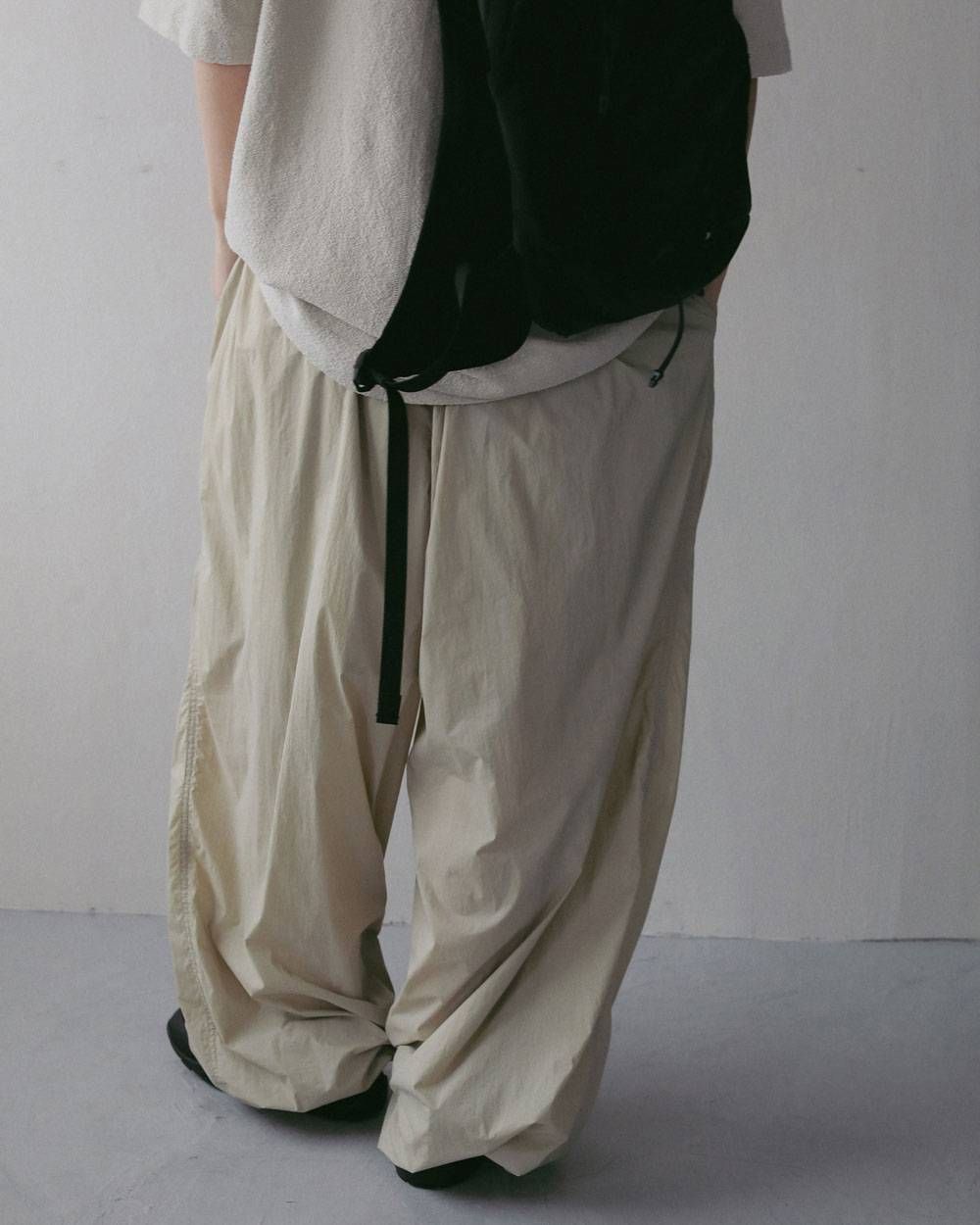 シアー ナイロンパンツ (オートミール) Sheer Nylon Pants (Oatmeal) / 27SS
