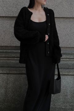 Poodle knit cardigan / プードルニット カーディガン (ブラック)