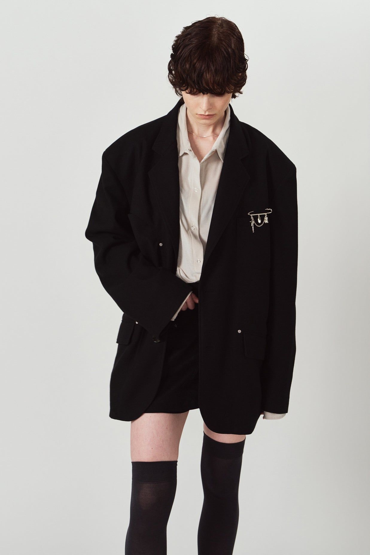 ユーティリティジャケット (ブラック) curve utility jacket(unisex) (Black) / 26AW