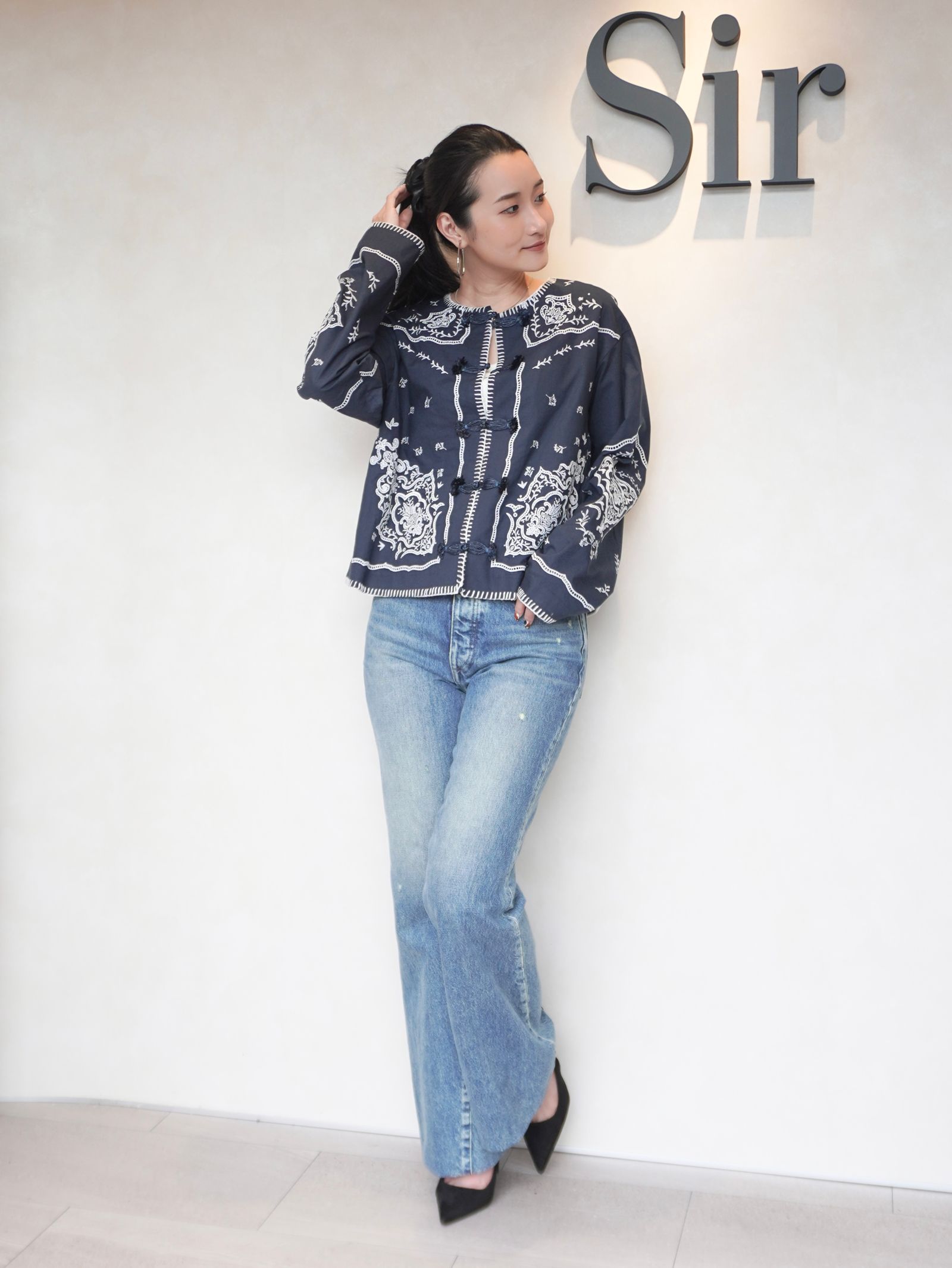 【25AW】VENEZIA LACE BLOUSE / ヴェネツィアレースブラウス (ネイビー)