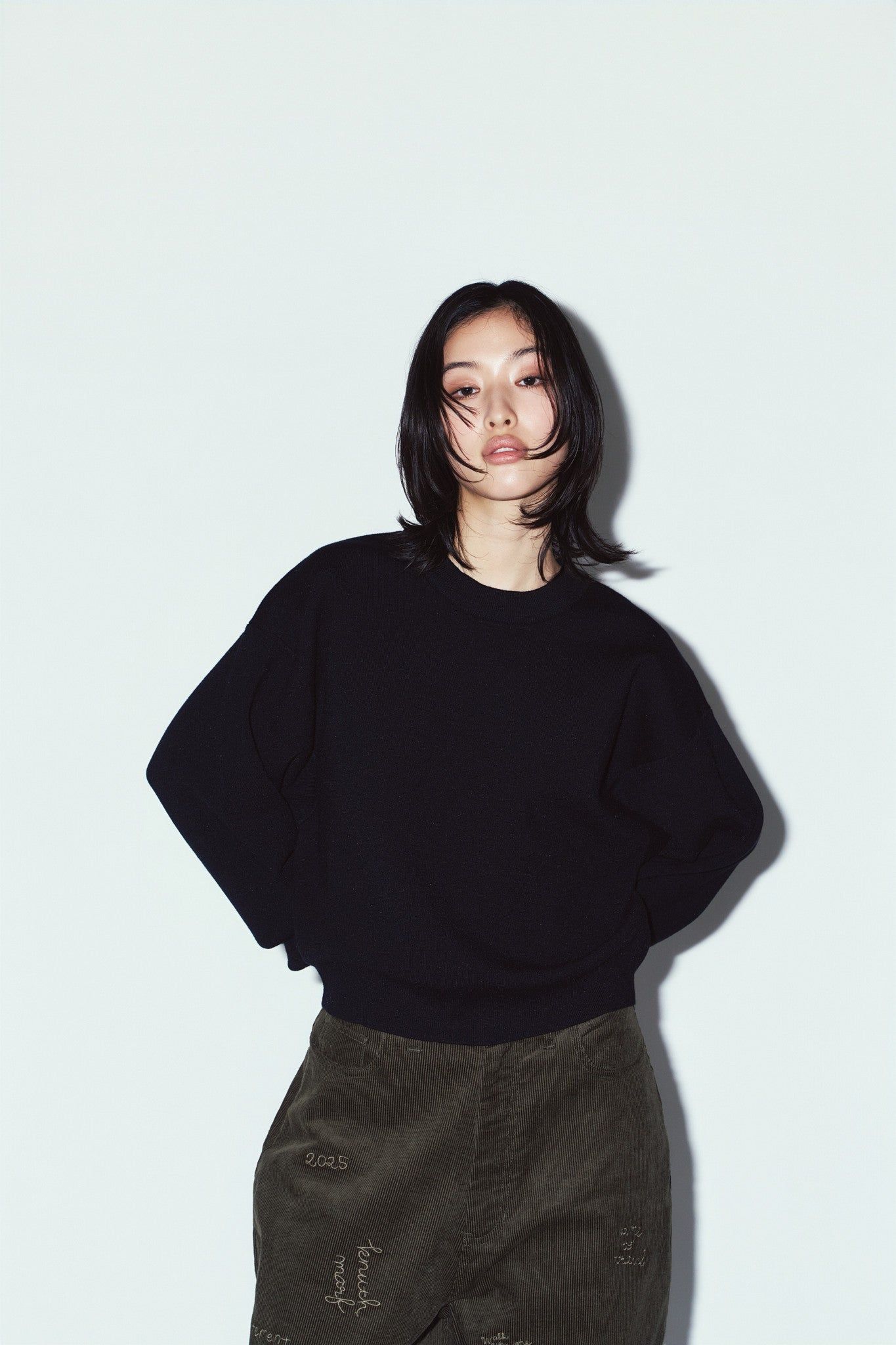 【LADIESサイズ】2ウェイ ノームコア ニット (ブラック) 2way cuffs normcore knit (Black) / 26AW
