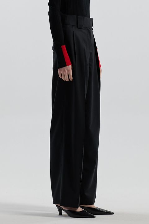 ツイル2タック ハイウエストパンツ (ブラック) TWILL / 2-TUCK HIGH-WAIST PANTS (Black) / 26AW