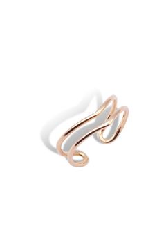 DOUBLE V LINE RING / ダブル ブイ ライン リング K9/K18 (ピンクゴールド)