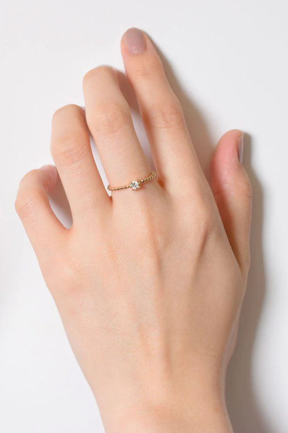 MOISSANITE GRANO RING / モアサナイト グラノ リング K10/K18 (イエローゴールド)