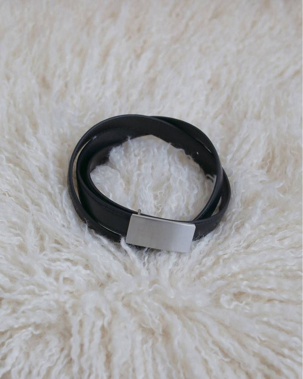 リバーシブルベルト (シルバー) Reversible Thin Belt (Silver) / 26AW 【6月29日まで期間限定予約】