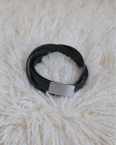 リバーシブルベルト (シルバー) Reversible Thin Belt (Silver) / 26AW