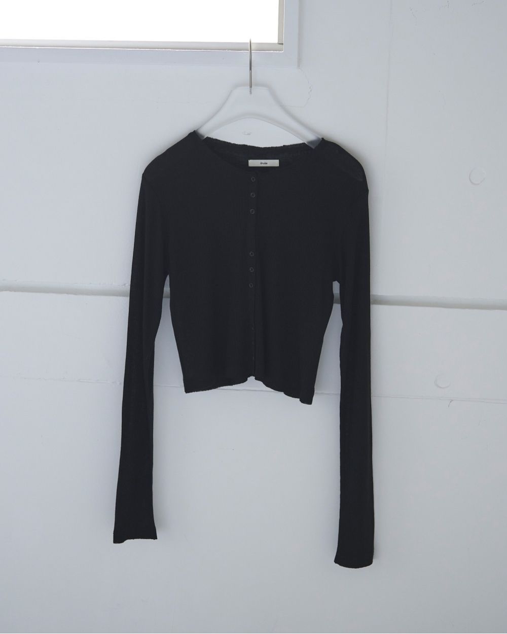【25AW】Sheer Rib Cardigan / シアーリブカーディガン (ブラック)
