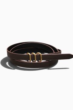 カウハイドナローベルト (ダークブラウン) Cowhide Narrow Belt (Dark Brown) / 26AW