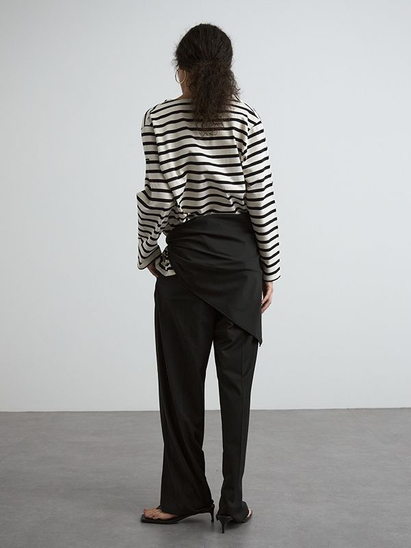 【25SS】SWAY SCARF PANTS / スウェイスカーフパンツ (ブラック)