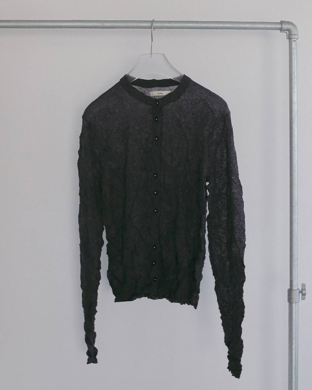 ウォッシャーニットカーディガン (チャコールグレー) Washer Knit Cardigan (Charcoalgray) / 27SS