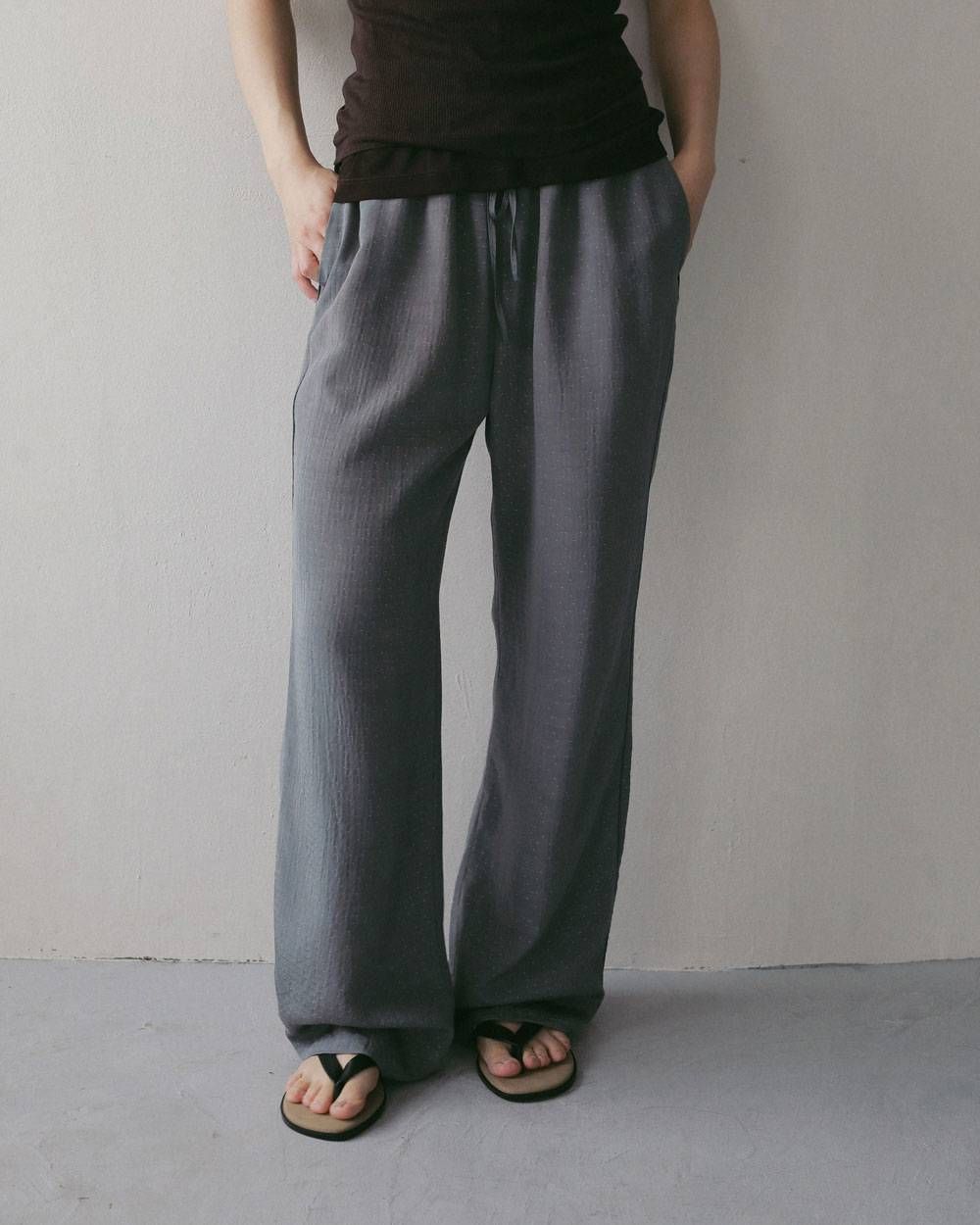 ドットジャガード ラフパンツ (アイスブルー) Dotjacquard Rough Pants (Iceblue) / 27SS