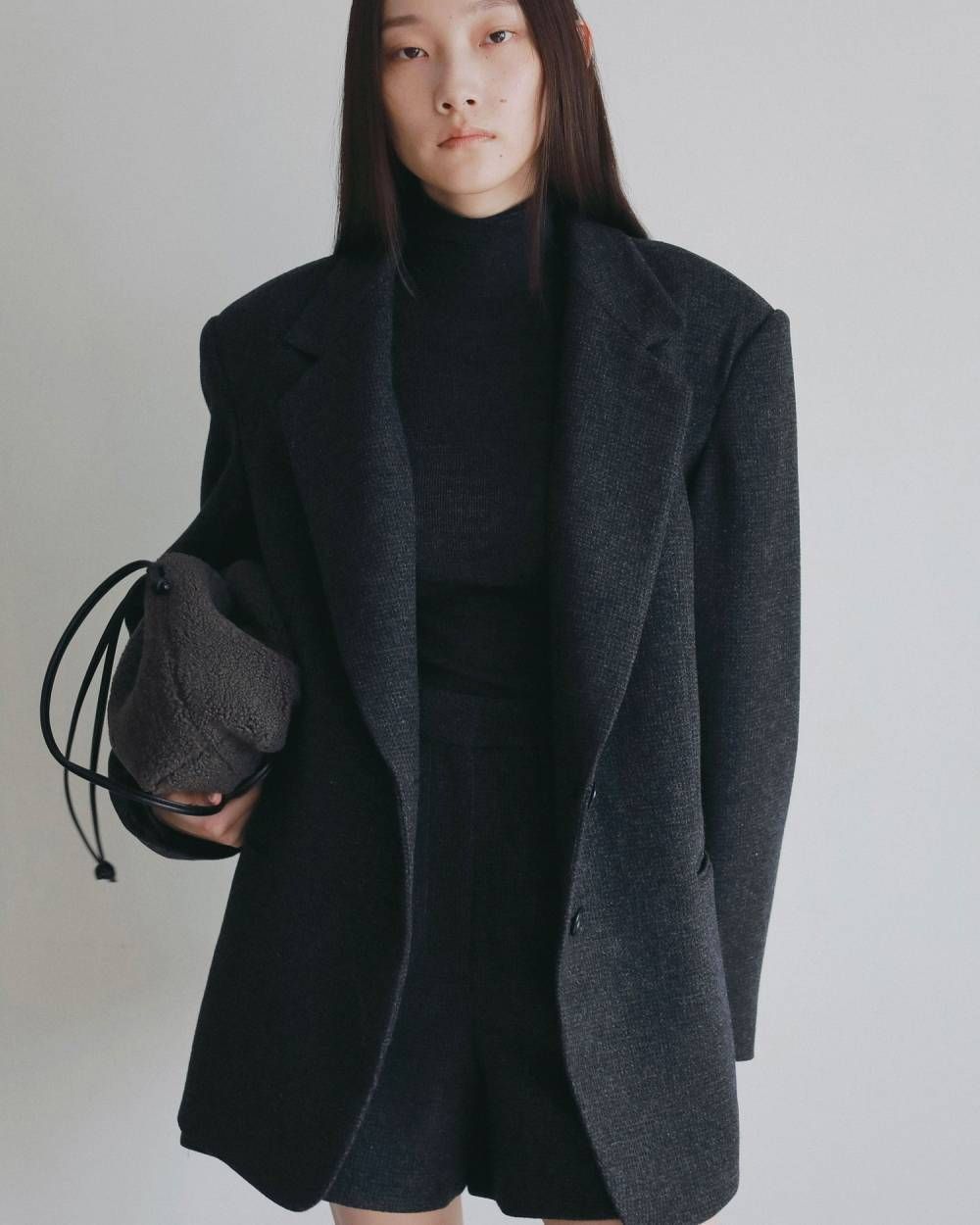 ヘリンボーン ウール ジャケット (チャコールグレー) Herringbone Wool Jacket (Cgray) /  26AW