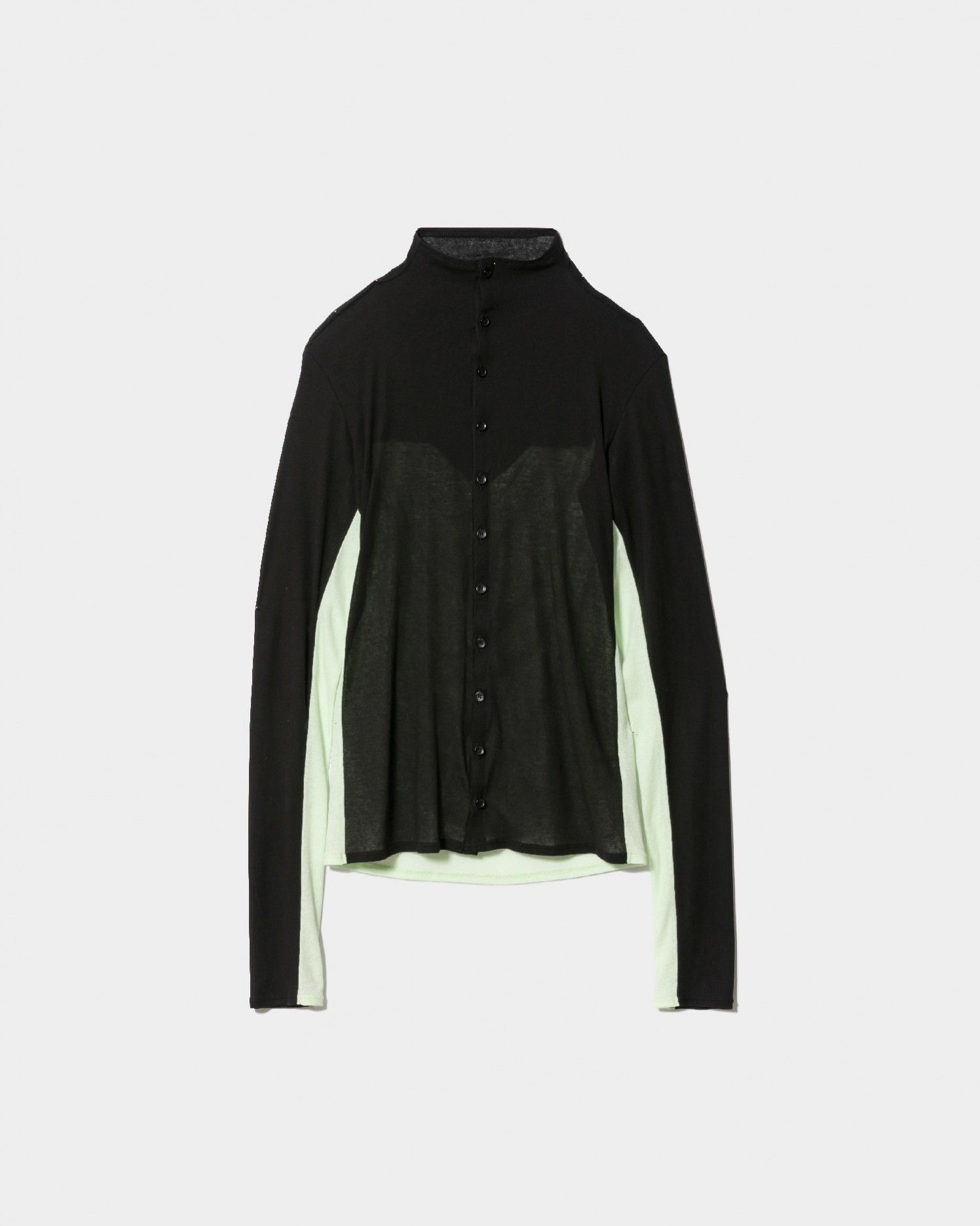 organic cotton frais twoway neck cardigan / オーガニックコットン フレーズ2ウェイネック カーディガン (ブラック)