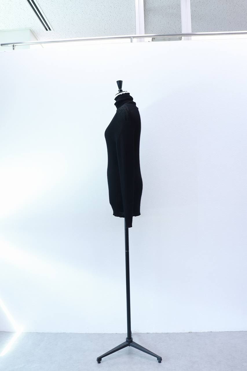 ホールガーメントニットトップス (ブラック) WHOLEGARMENT knit top (Black) / 26AW