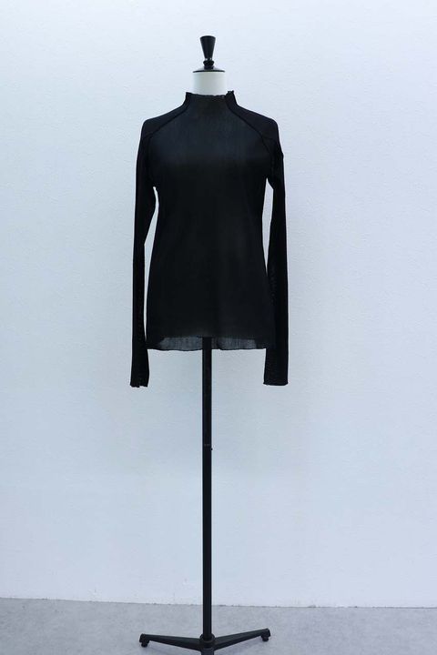 コットンチュールロンT (ブラック) Cotton Tulle Long-Sleeve Tee (Black) / 26AW