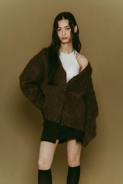 Vnack cardigan(unisex) / Vネックカーディガン (ブラウン) / 25AW