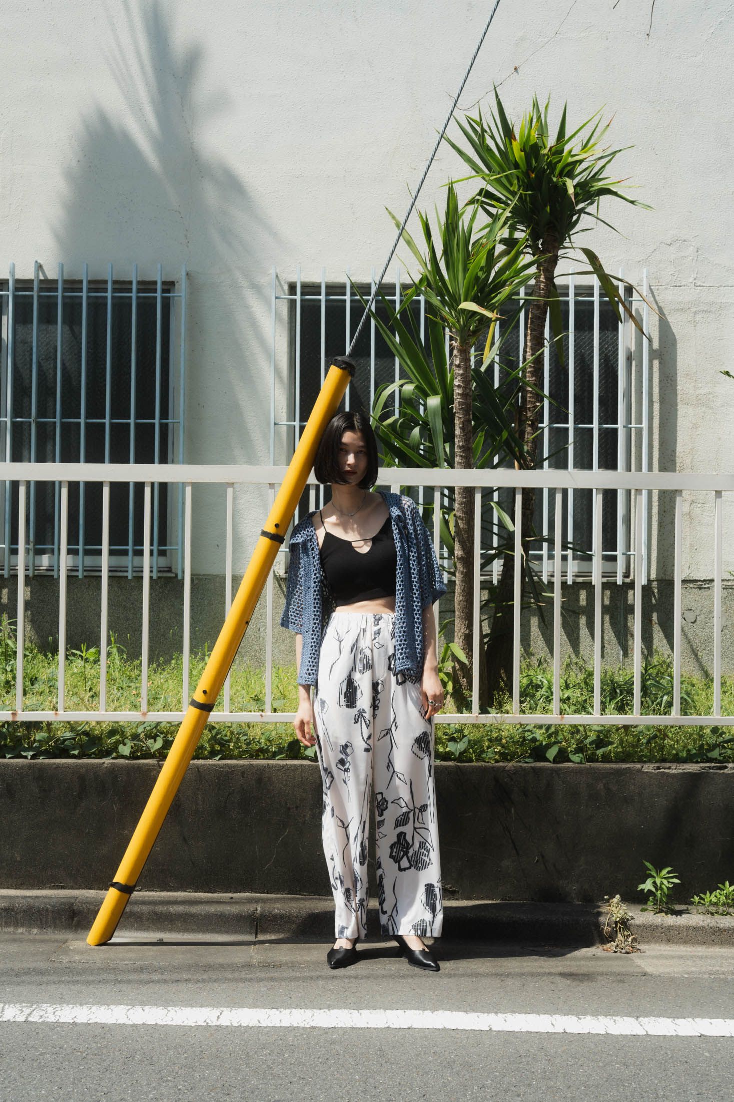 Knuth Marf - stripe flower pants / ストライプ フラワー