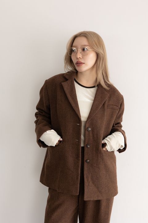 【25AW】Boxy Wool Jacket / ボクシーウールジャケット (ブラウン)