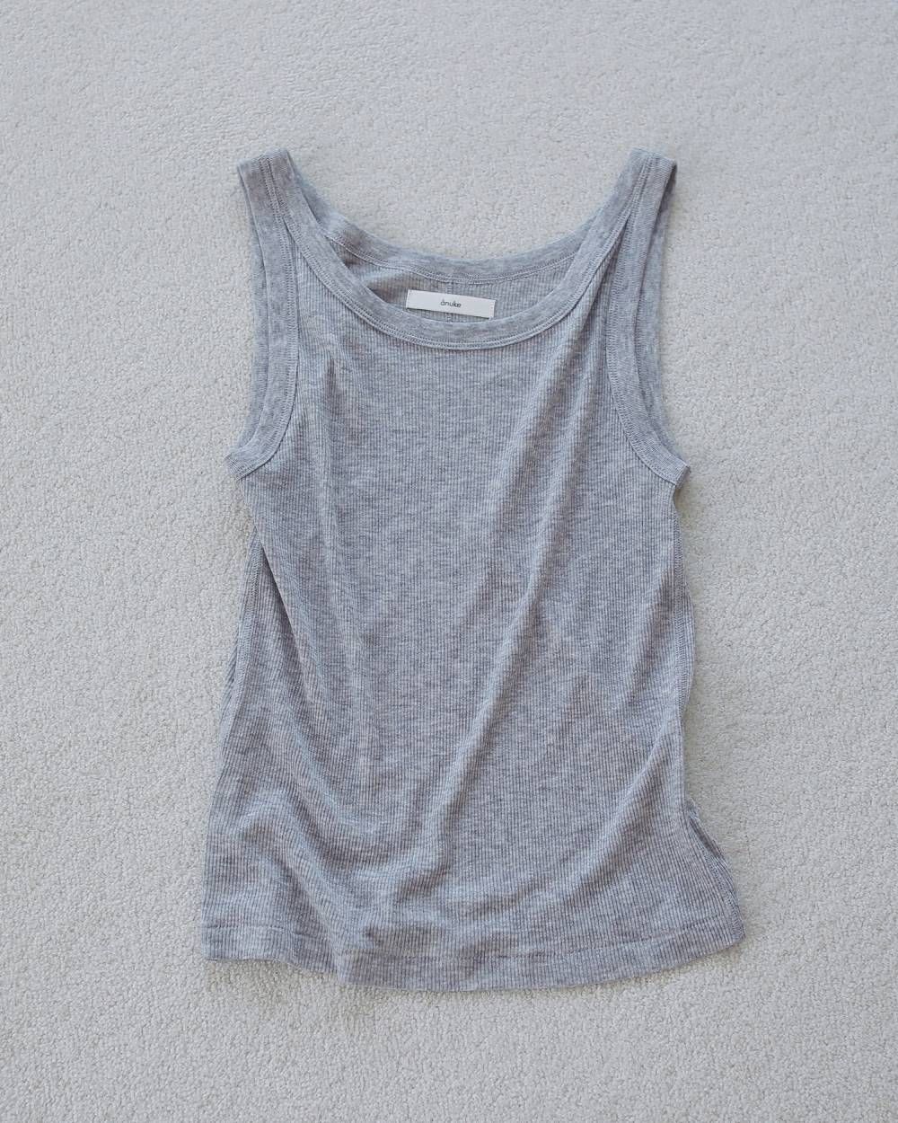 ウールタンクトップ (グレー) Wool Rib Tanktop (Gray) / 27SS