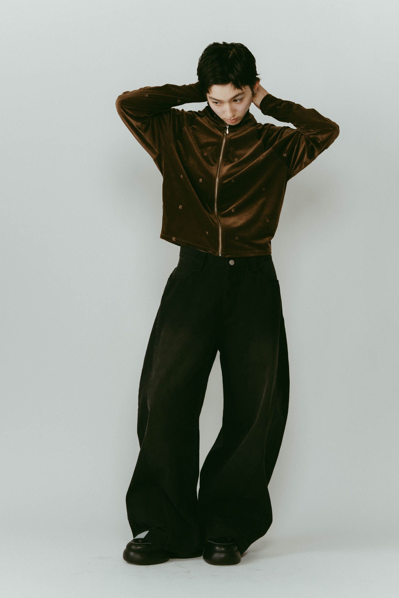 velours track jacket / ベロアトラックジャケット (ブラウン) / 25AW
