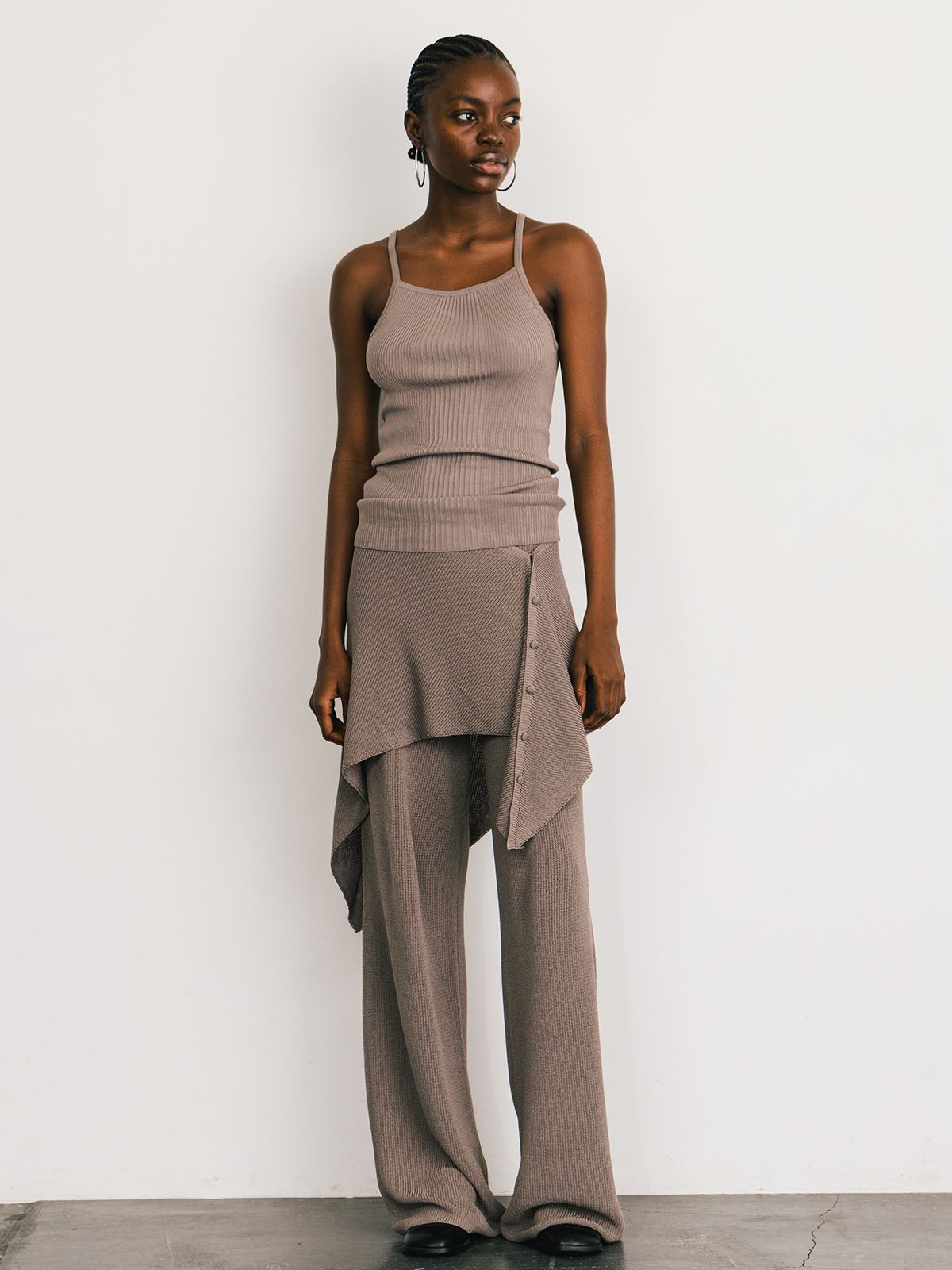 【25SS】ACETATE KNIT CAMI / アセテート ニットキャミ (グレーベージュ)