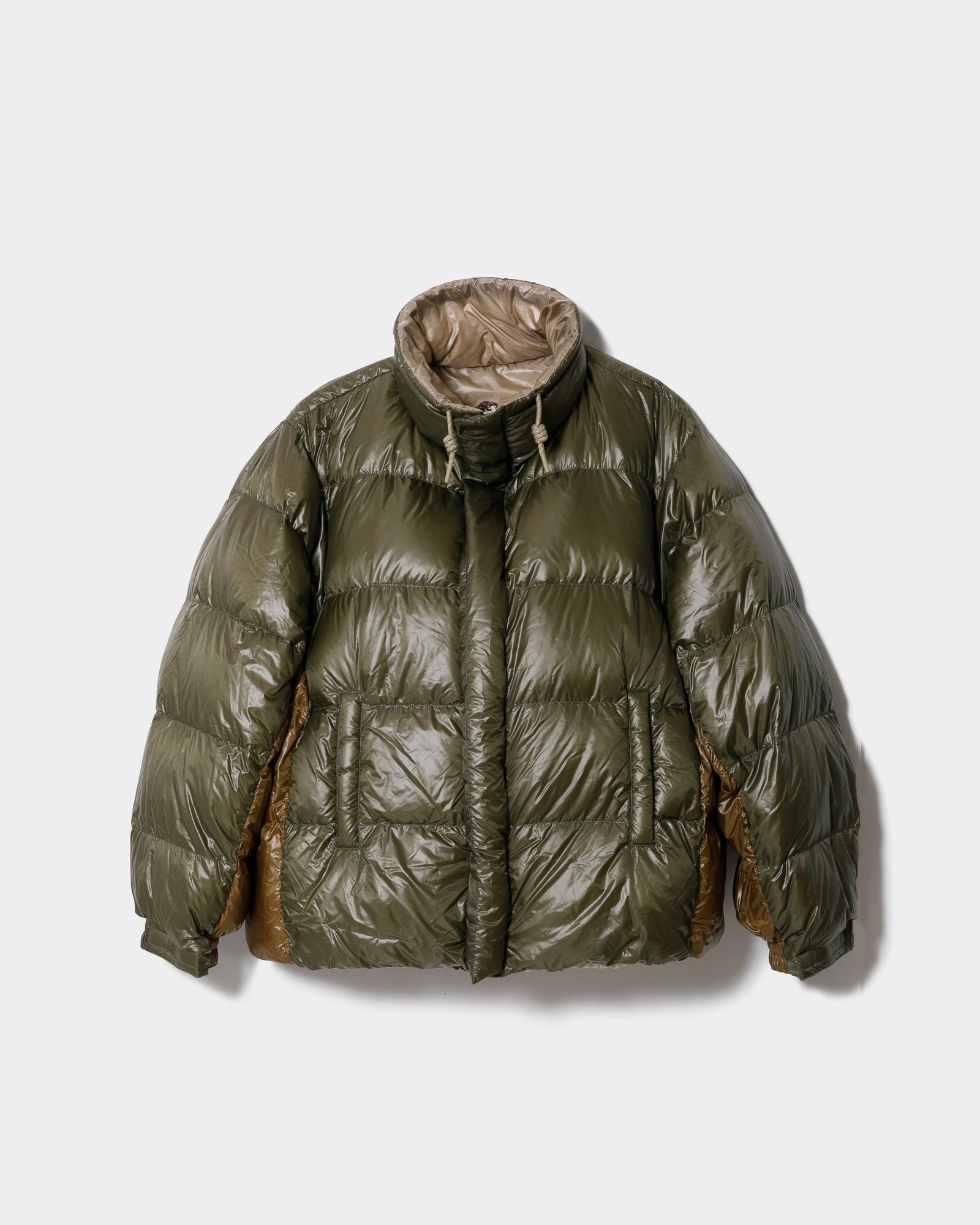 NANGA multilayering down vest blouson / ナンガ コラボレーション ダウンジャケット (ベージュ) / メンズ / レディース
