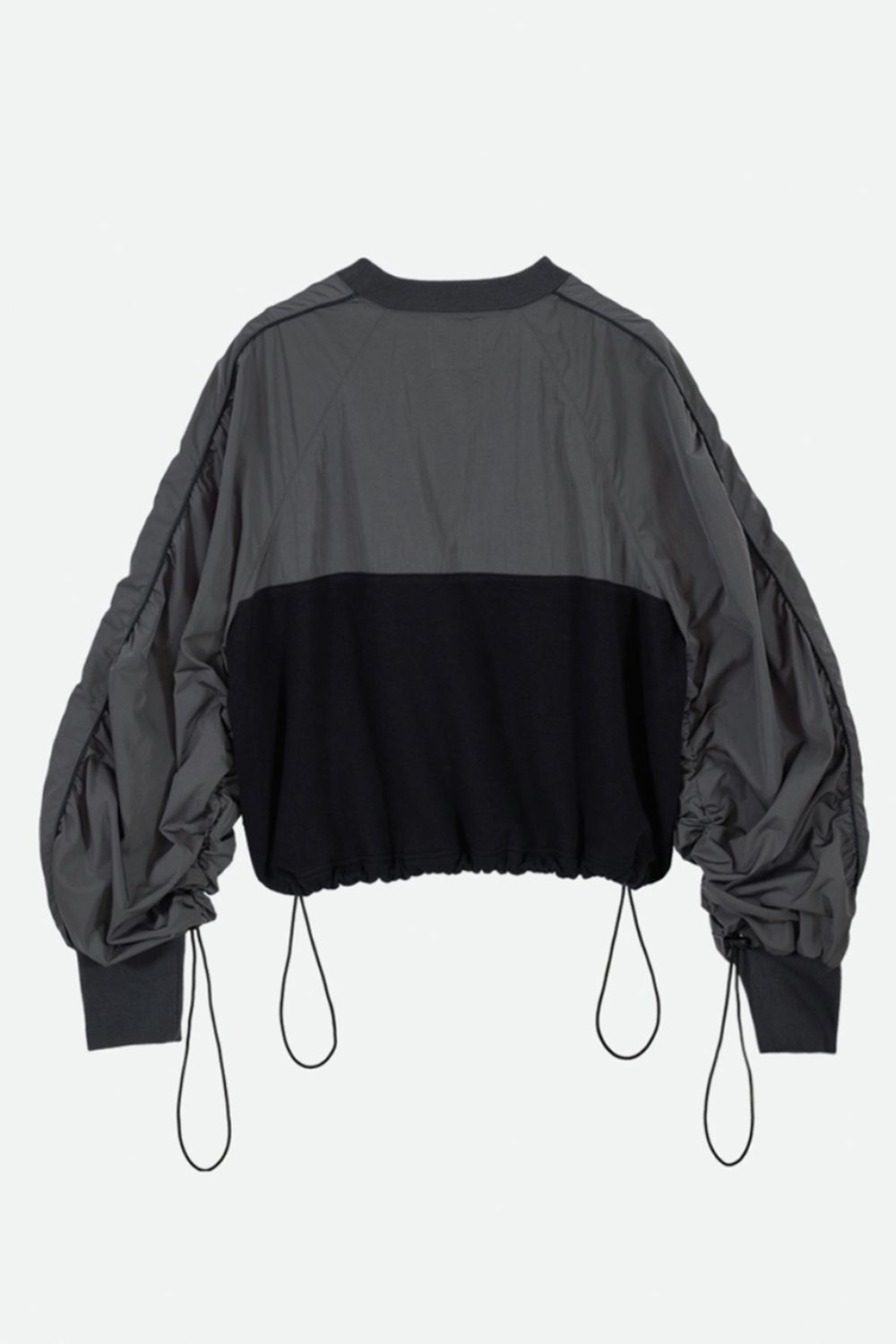 SPORTY SWEAT DOCKING TOPS (NOIR) / スポーティスウェットドッキングトップス ノワール