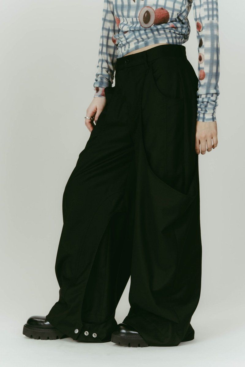 high-boot detail pants(unisex) / ハイブート ディテール パンツ (Black) / 26SS