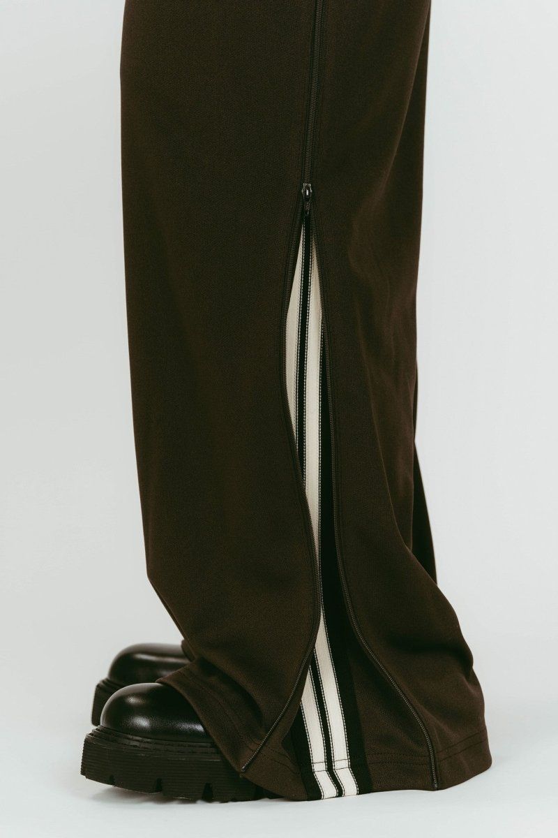 zip-up track pants(unisex) (Brown) / ジップアップ トラックパンツ (ブラウン) / 26SS