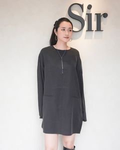 【25AW】Cocoon Mini Onepiece / コクーン ミニワンピース (ブラック)