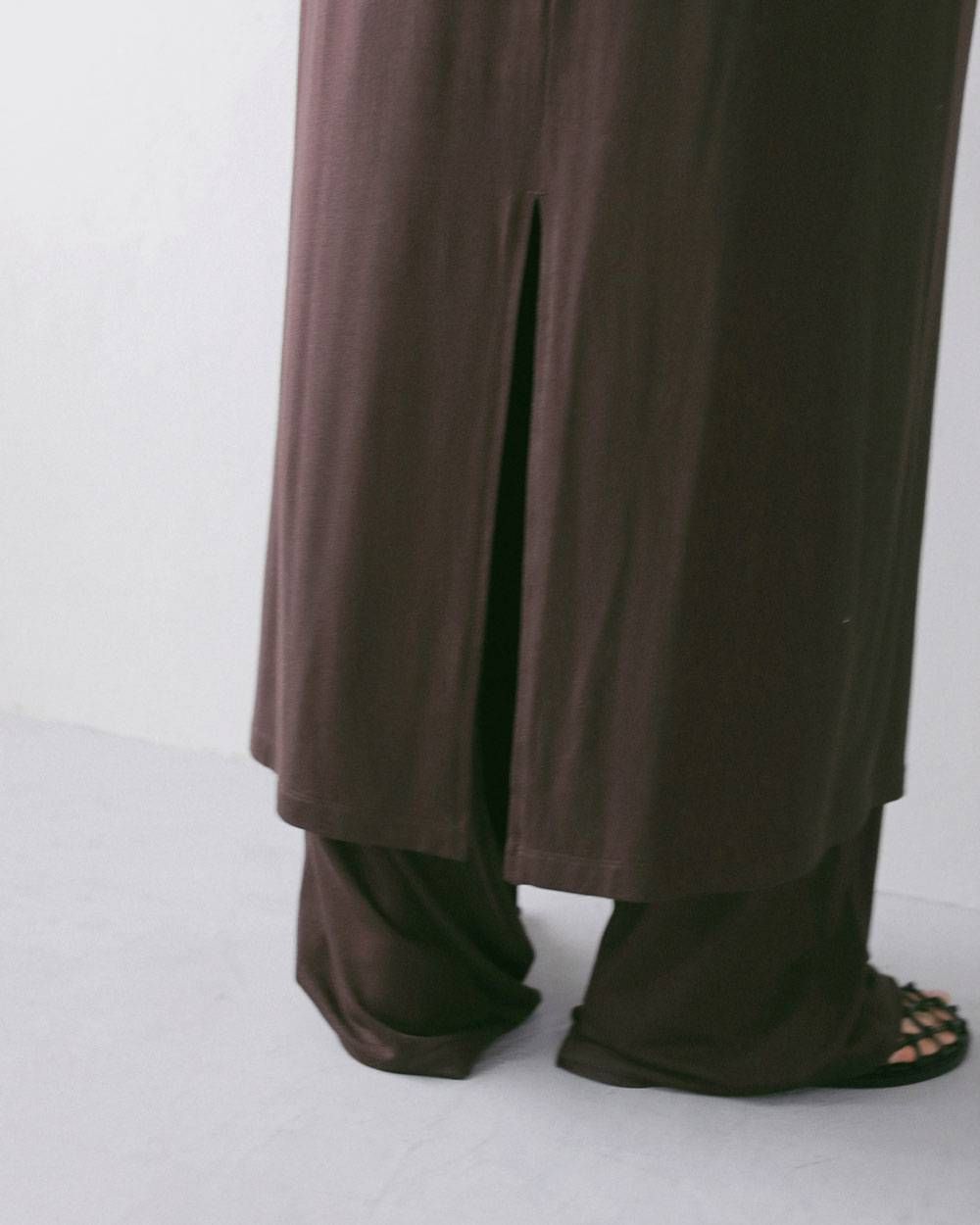 レイヤード ラフパンツ (ブラウン) Layered Rough Pants (Brown) / 27SS