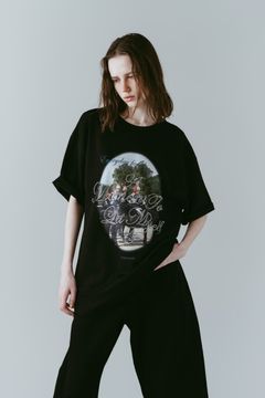 ラインストーングラフィックTシャツ (ブラック) rhinestone graphic tee(unisex) (Black) /  26SS