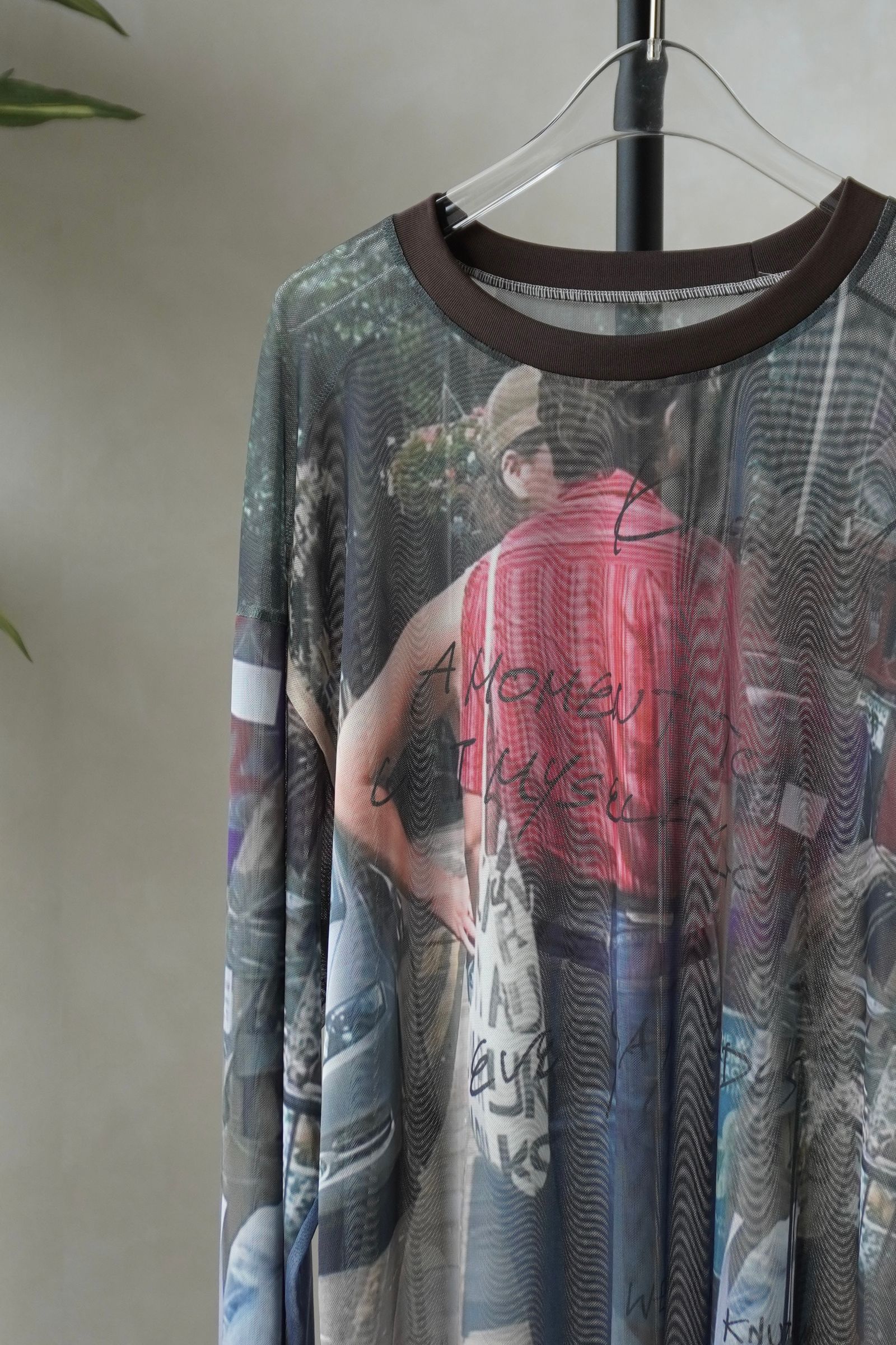 シアープリント ロングスリーブTシャツ (オジ) oji sheer long-sleeve tee(unisex) (Oji) /  26SS