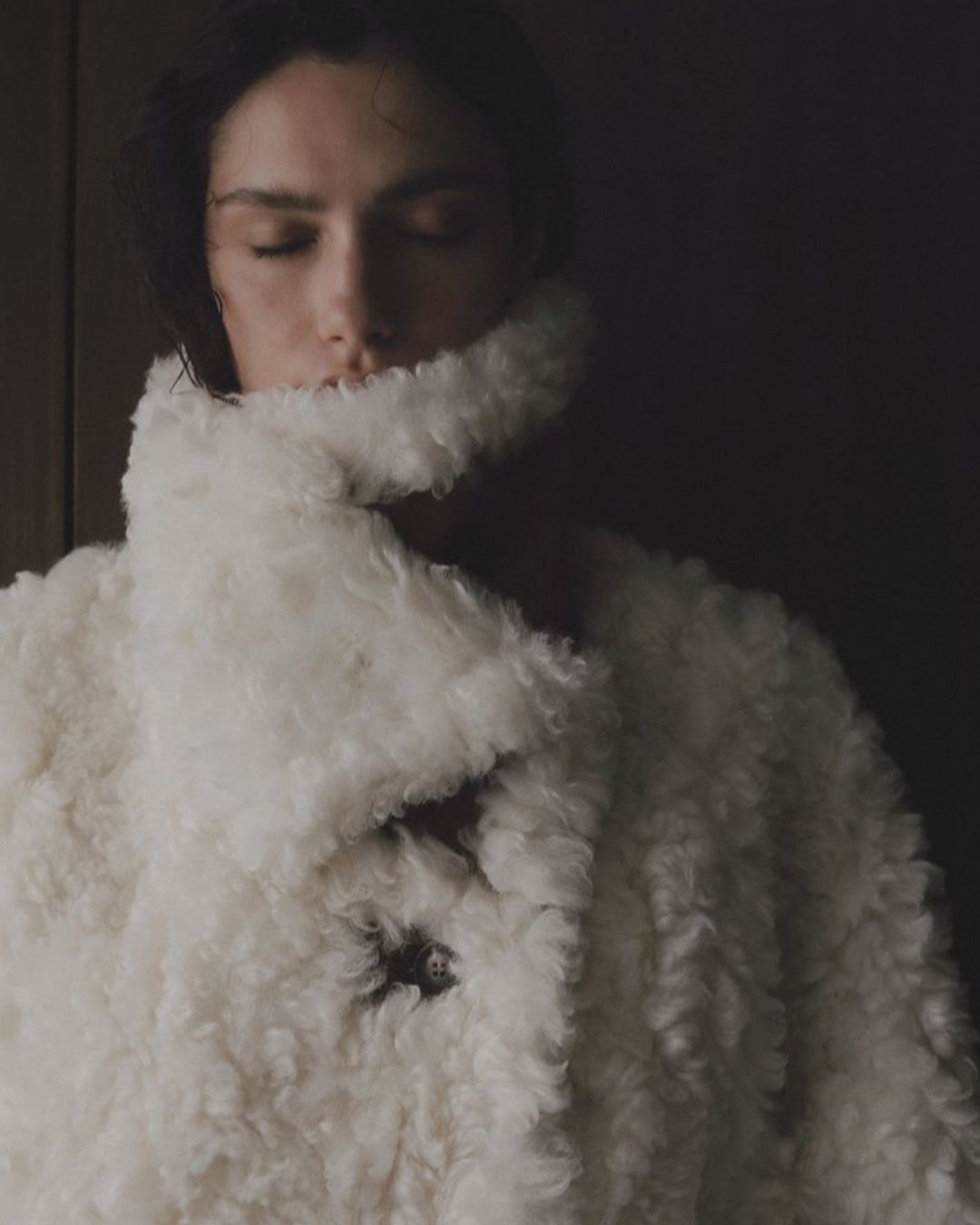 【先行予約】【26TH-03】ムートンリバーシブルコート (アイボリー) Mouton Reversible Coat (Ivory) /  エコファー  /  フェイクファー 【受注期間6/14 23:59まで】