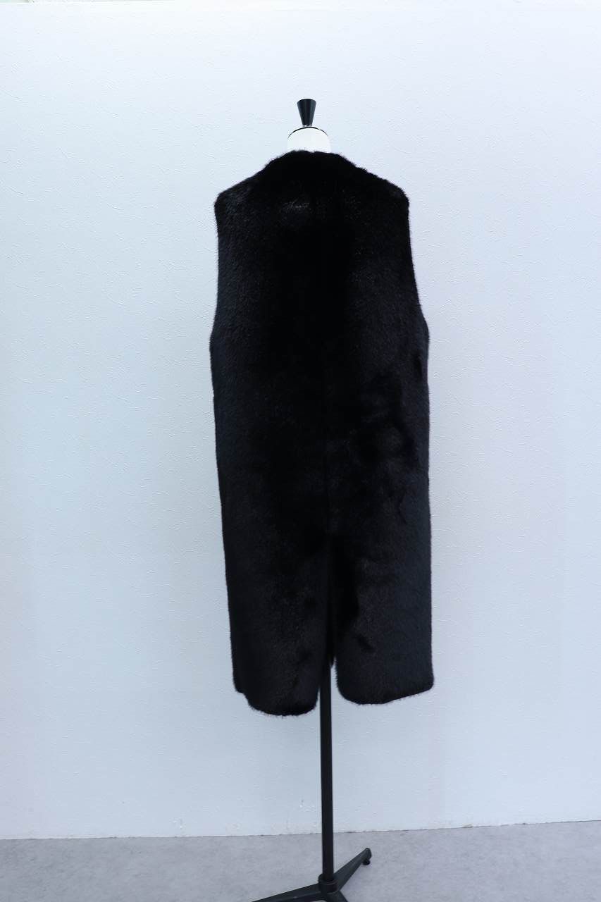 リバーシブル ムートンジレ (ブラック) Reversible shearling gilet (Black) / 26AW