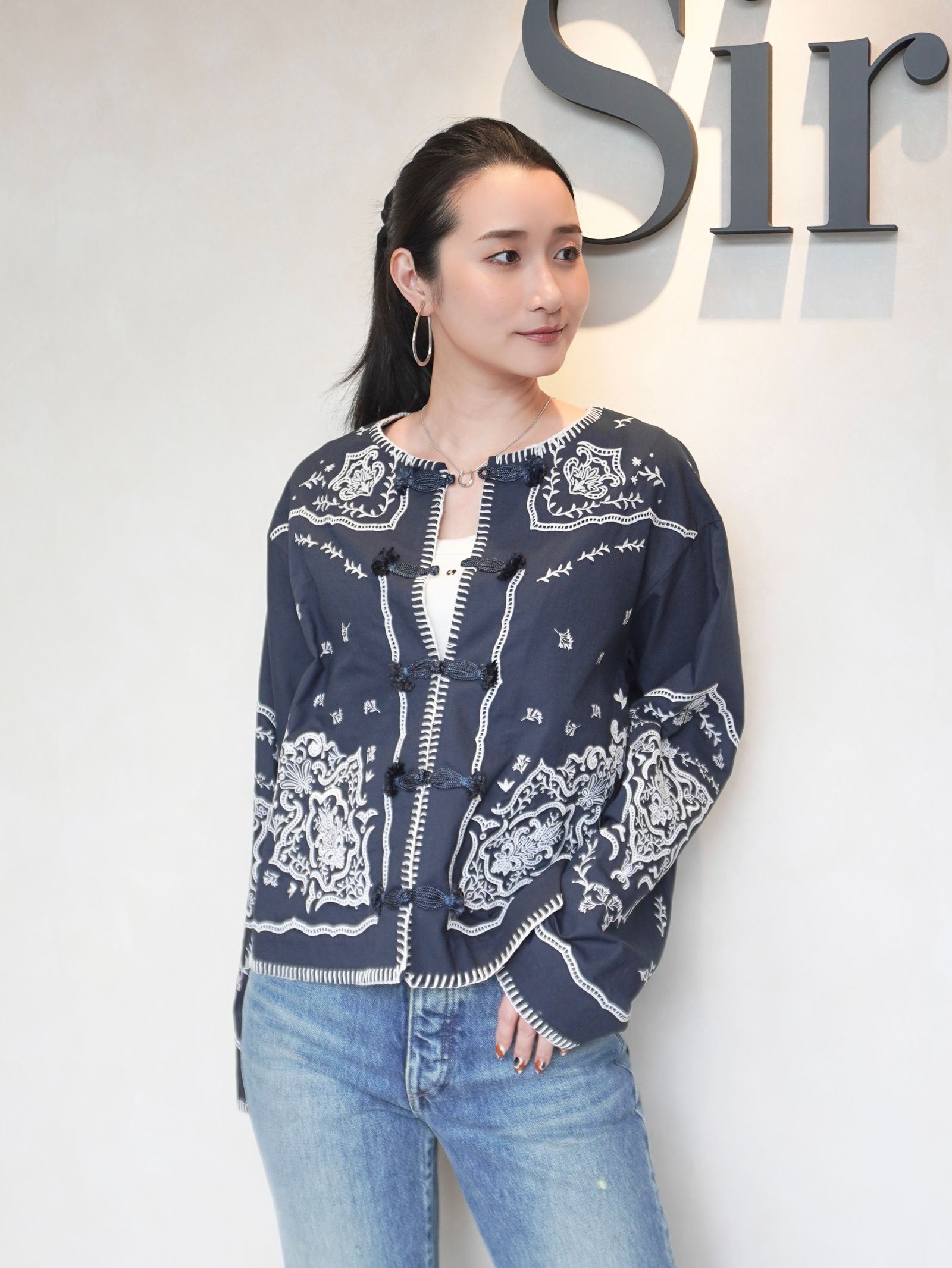 【25AW】VENEZIA LACE BLOUSE / ヴェネツィアレースブラウス (ネイビー)