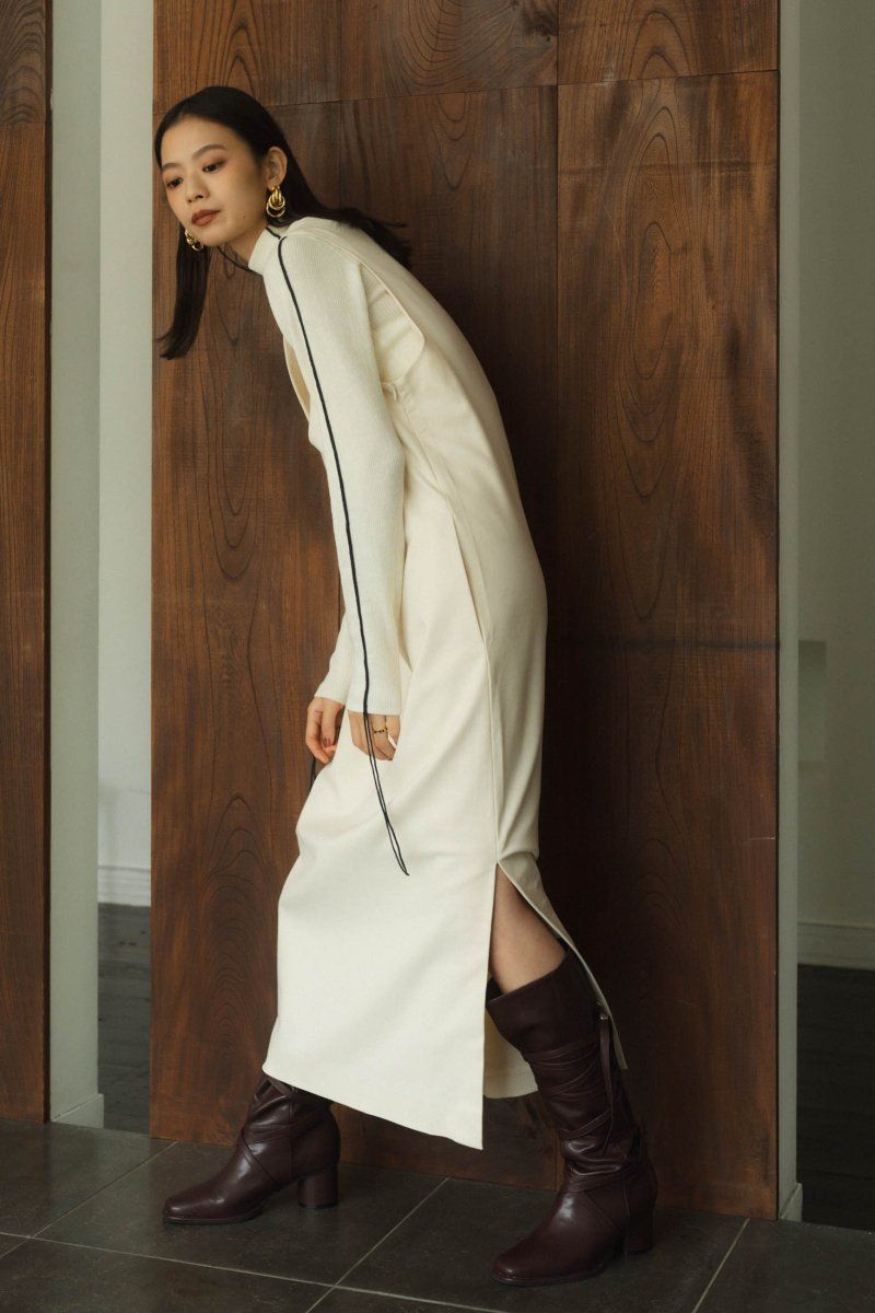 ワンピース knuthmarf Uneck one piece Uneck one piece/white | KNUTH MARF