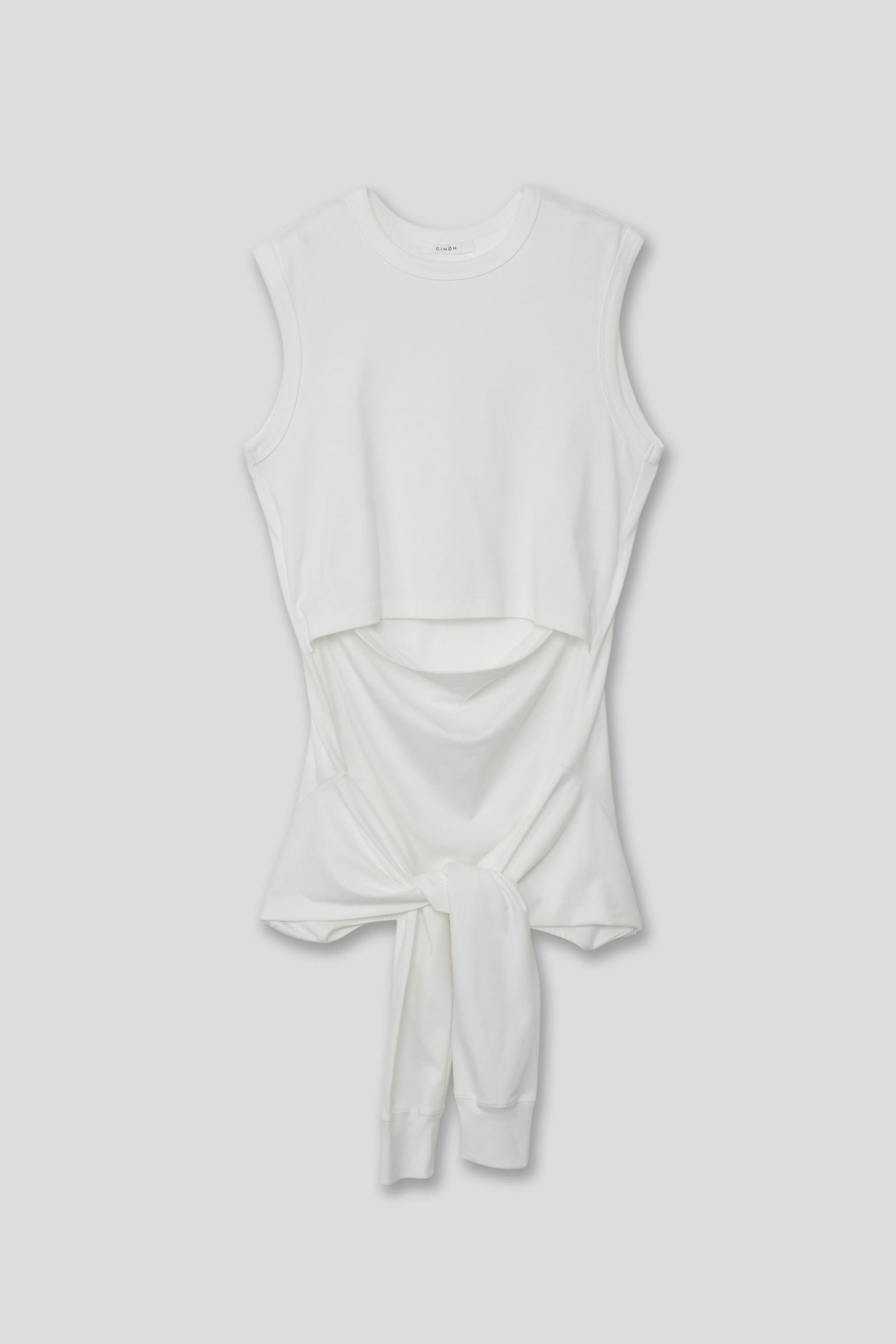 2WAY STRUCTURED PULLOVER (White) / 2ウェイ プルオーバートップス (ホワイト)